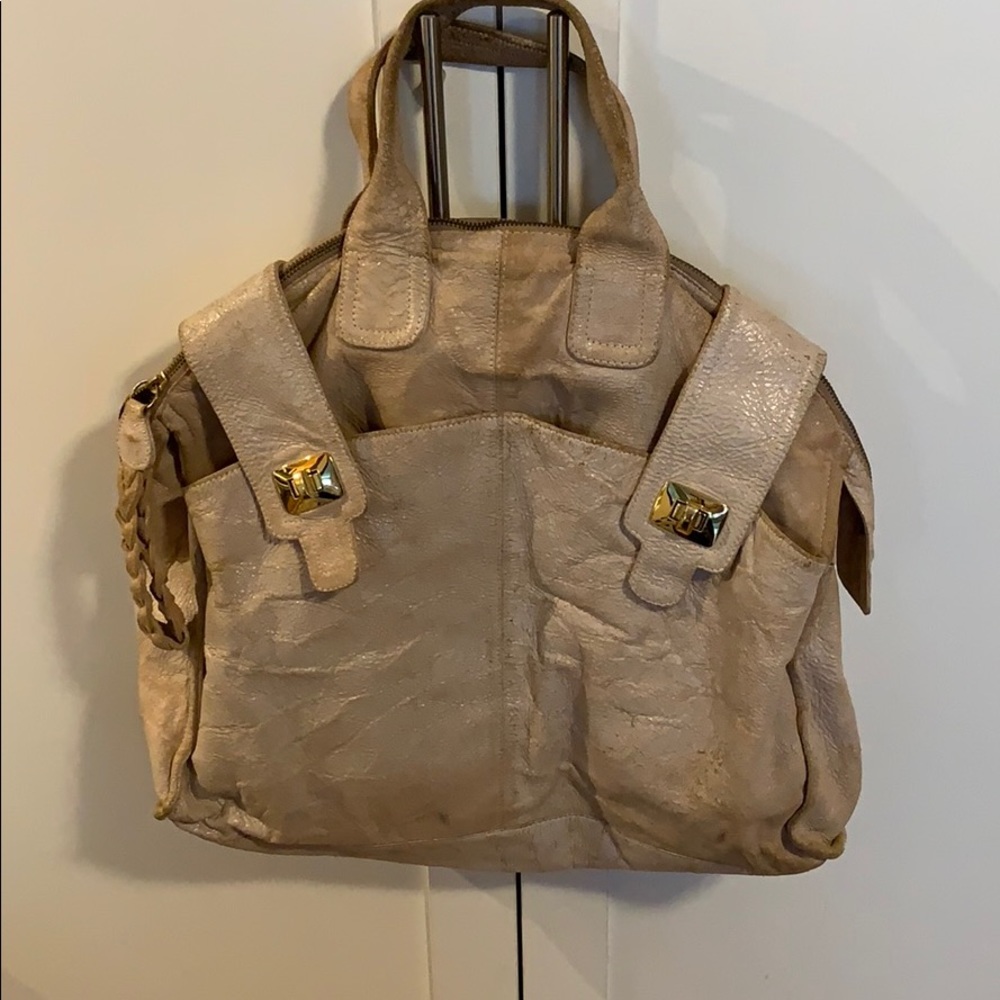 Bulga pale pink distressed bag
